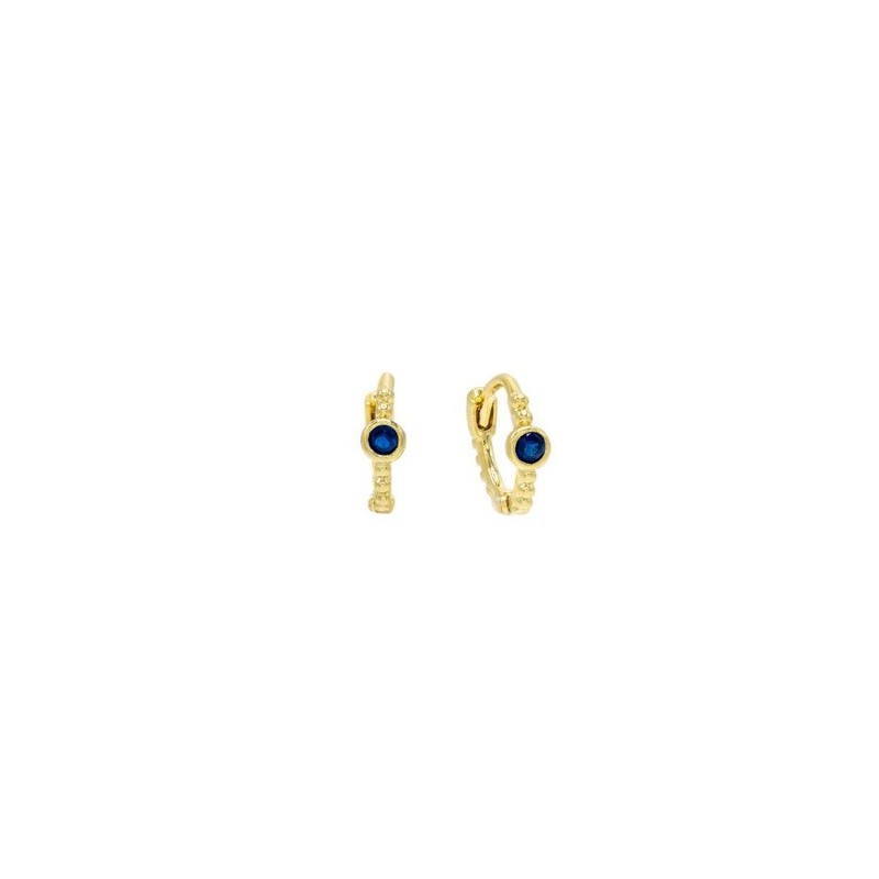 Orecchini Cerchio Donna Lauren P in Argento 925 Oro giallo con Zirc